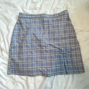hollister blue plaid skirt size medium